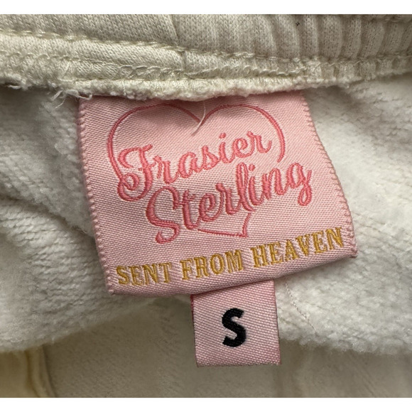 Frasier Sterling Loungewear Butterfly Cropped cozy Sweatpants Yellow Light S - Picture 6 of 7